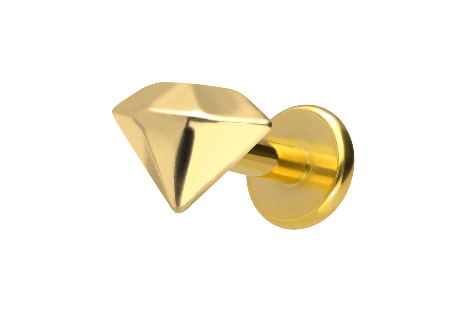 Titan Labret Piercing mit Innengewinde DIAMANT